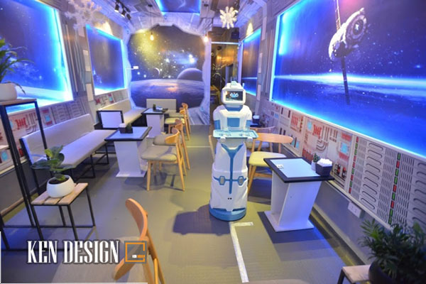 Quán cafe robot phục vụ độc đáo 